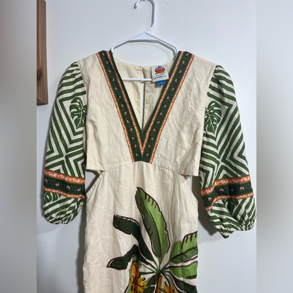 Farm Rio x Anthropologie Palm V-Neck Midi Dress - Picture 6 of 11